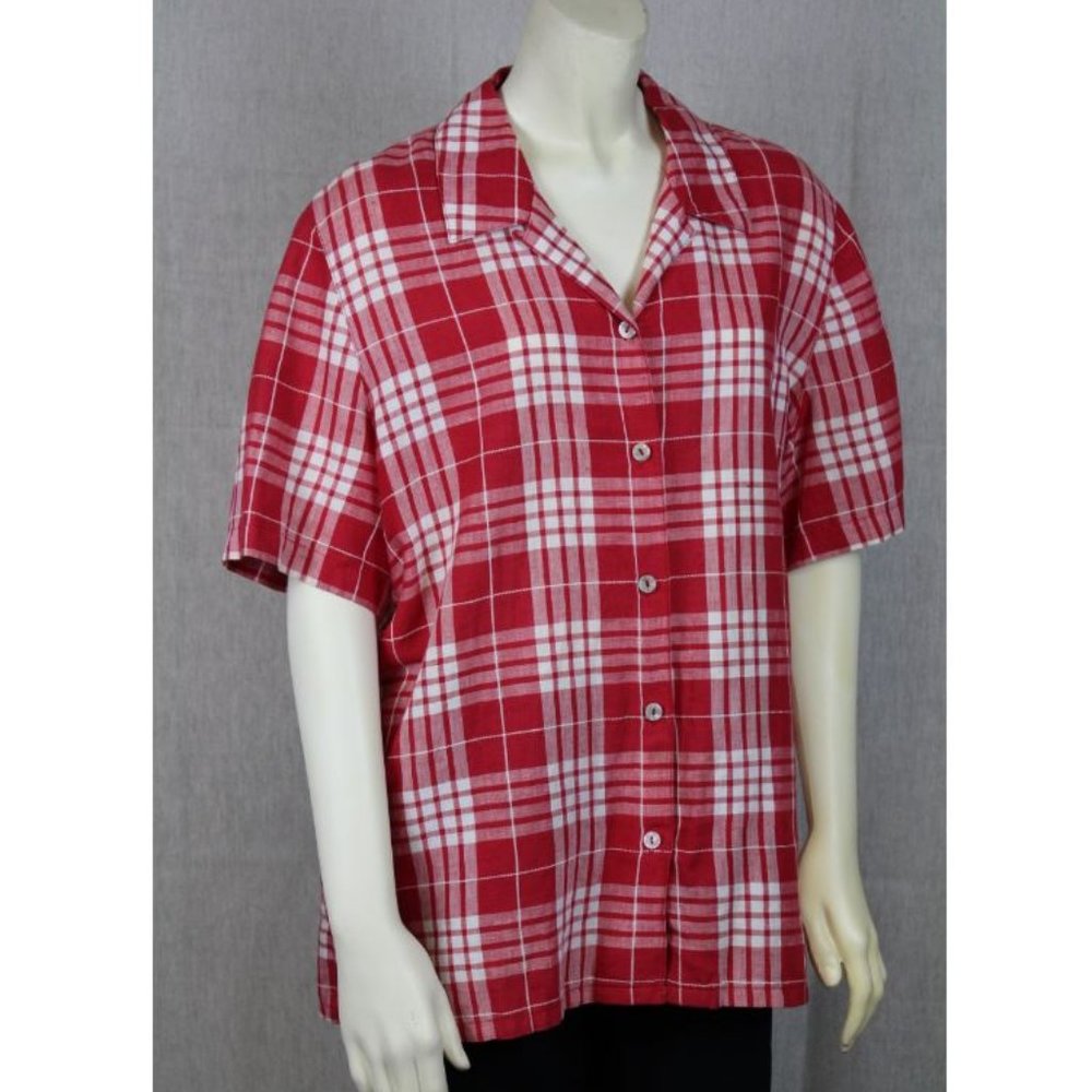 Red plaid flannel shirt